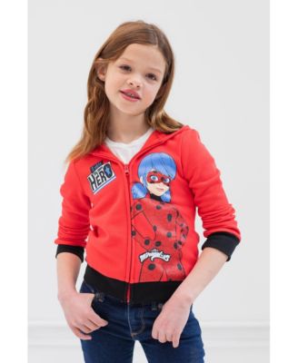Girls Ladybug Zip Up Hoodie