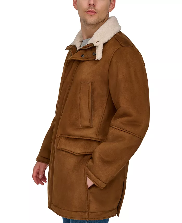 Men's Faux-Shearling Coat - thumbnail 3