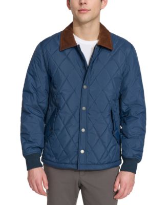 Dockers Men s Diamond Quilted Jacket with Corduroy Collar Macy s