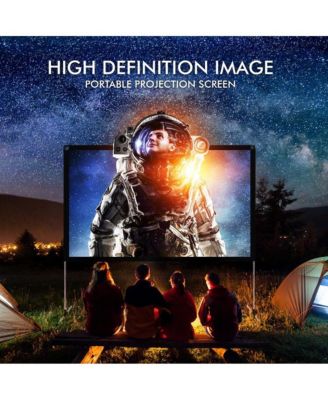 Outdoor Projection Screen - 120'' Portable, Lightweight Display with Frame Stand