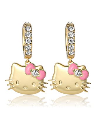 Sanrio Pave Charm Hoop Earrings