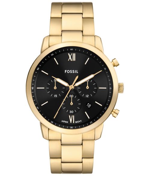 Мужские часы Fossil Neutra Chronograph Gold-Tone Stainless Steel Watch, 44mm