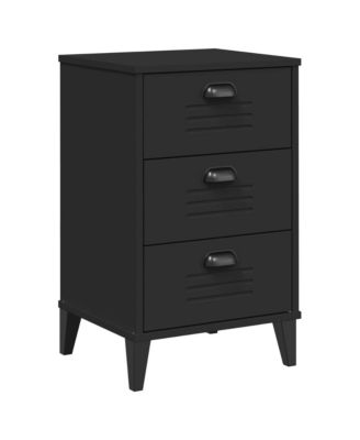 Bedside Cabinet VIKEN Black Engineered Wood
