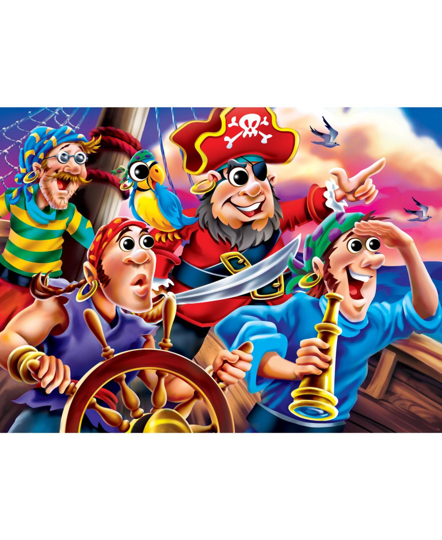 Пазл MasterPieces Puzzles Googly Eyes Pirates, 48 деталей, от 4 лет, цвет: Разноцветный — фото 3