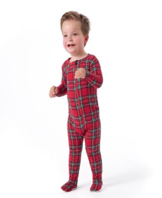 Baby Girls Holiday Family Pajamas Neutral One Piece Footed Pajamas