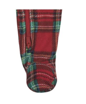 Baby Girls Holiday Family Pajamas Neutral One Piece Footed Pajamas