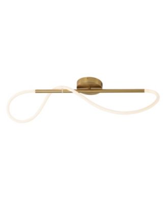 Alessio Contemporary Minimalist 360 Adjustable Silicone Neon Rope Dimmable Linear Integrated LED Flush Mount