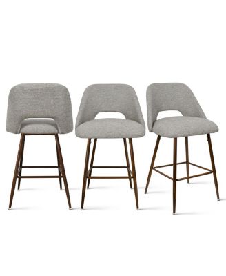 3 PC 26 Inches Metal Counter Height Stools Set