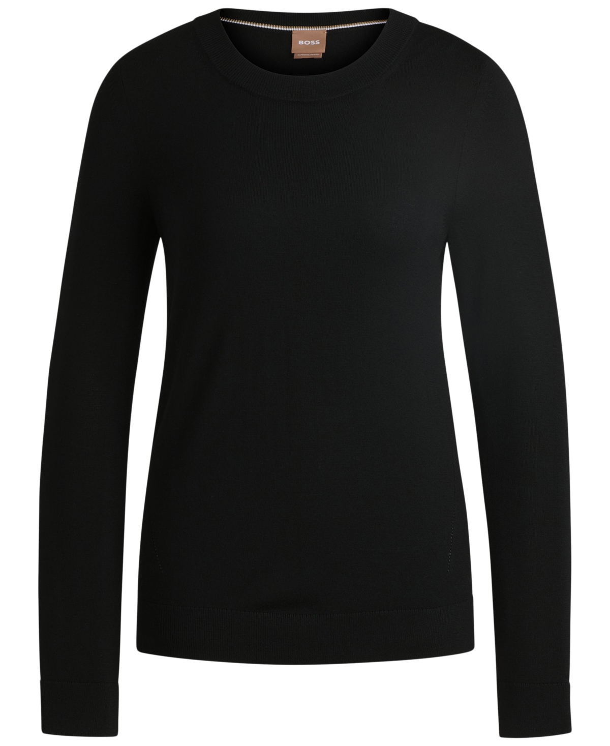 Hugo Boss Boss By  Women's Crew-neck Sweater In Black