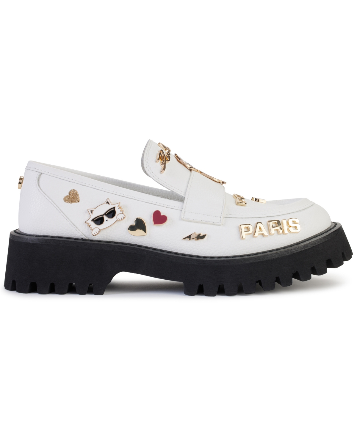 Karl Lagerfeld Paris Gaston Lug Sole Loafer In Bright White