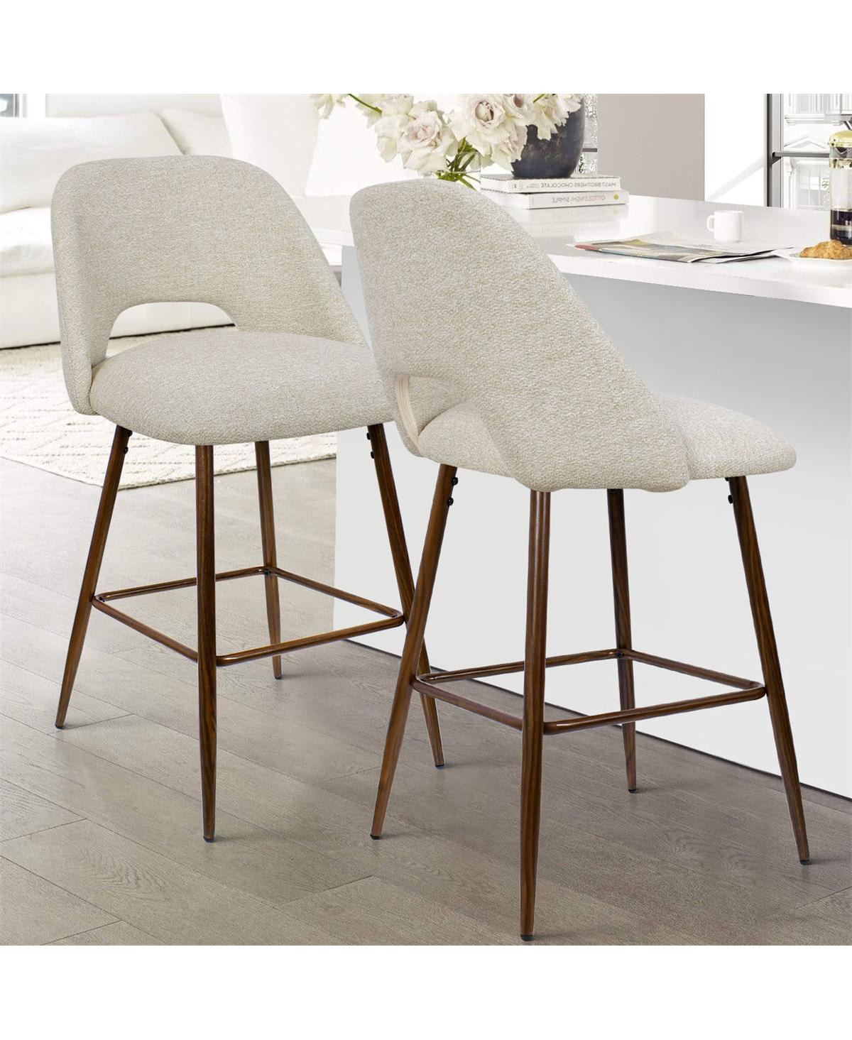 Maison Boucle 26 Inches Counter Height Bar Stools Set Of 2,Barstools with Metal Legs-Maison Boucle