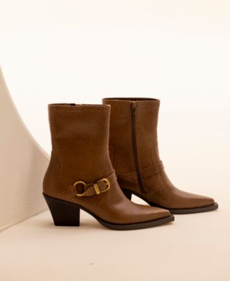 Women's Rave Pointed-Toe Buckled Dress Booties