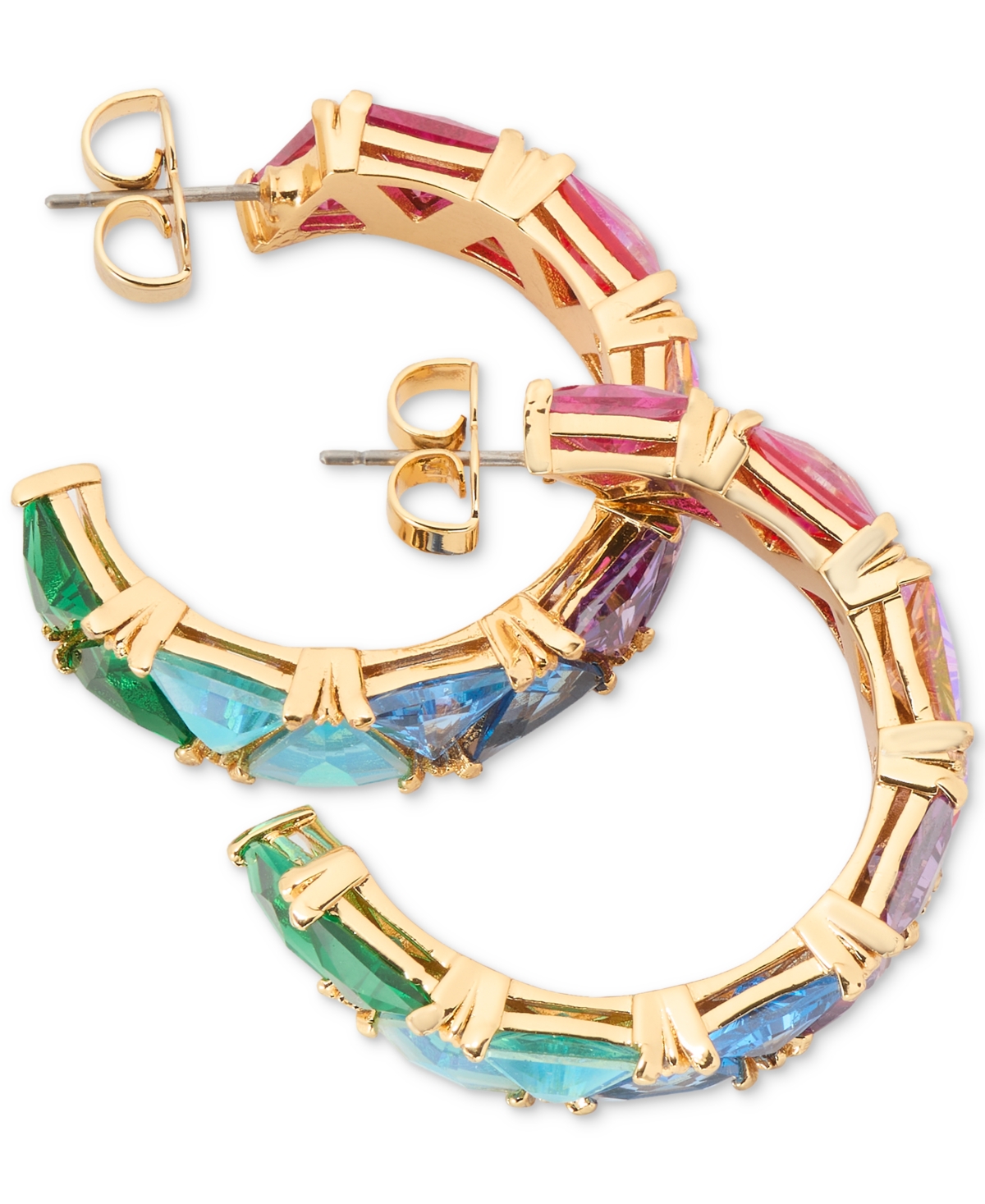 kate spade new york Gold-Tone Shine Me Up Medium Hoop Earrings, 1.25