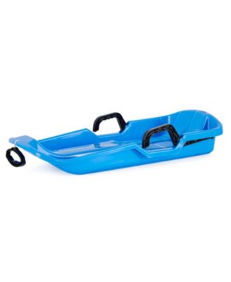 Downhill Thunder Kids Toddler Plastic Toboggan Snow Sled, Blue