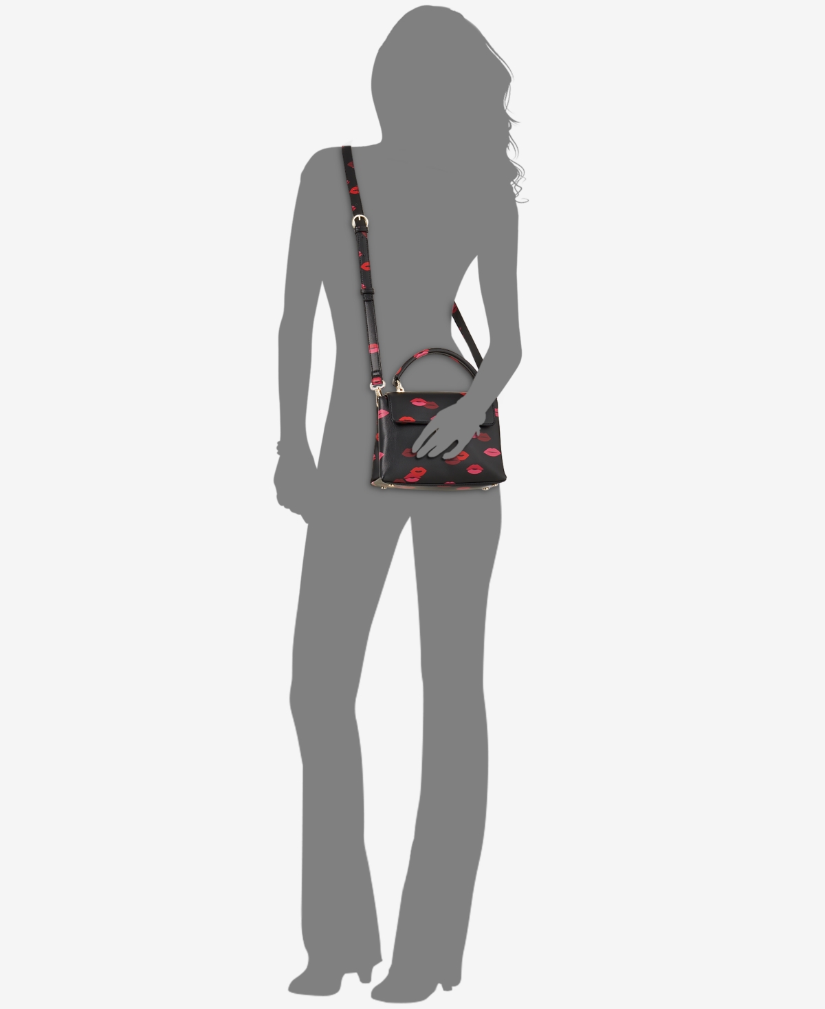 ON 34TH TANDII LIP PARTY PRINT SMALL SATCHEL CROSSBODY, CREATED FOR MACY'S 