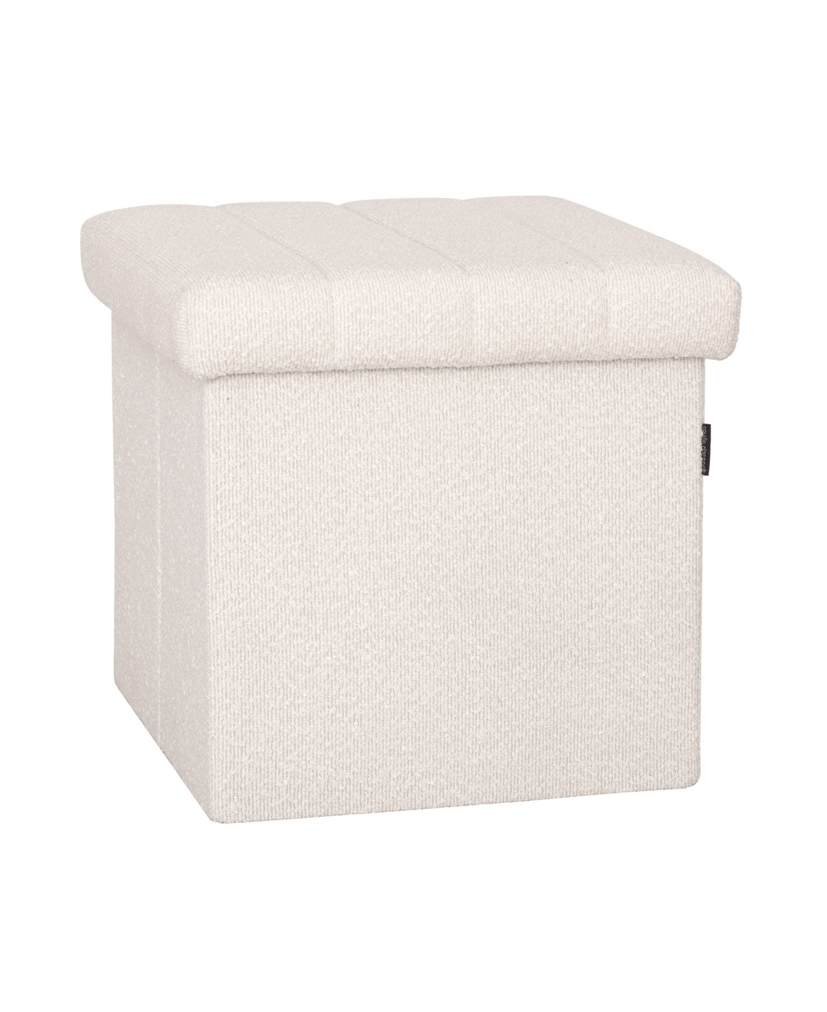 Foldable Storage Ottoman - White
