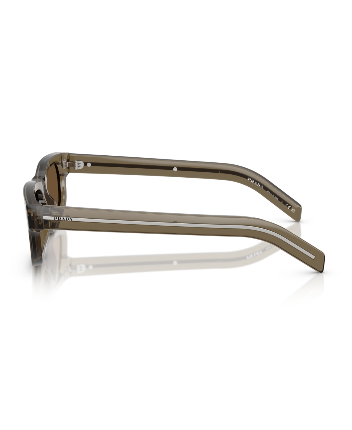 Prada Man Sunglass Pr B11s In Transparent Terra