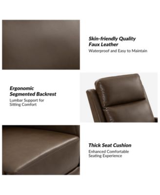 Donat Faux Leather Swivel Recliner