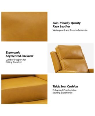 Donat Faux Leather Swivel Recliner