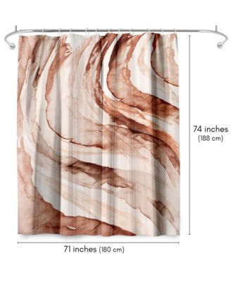 Abstract Shower Curtain Gulf by PI Creative Art