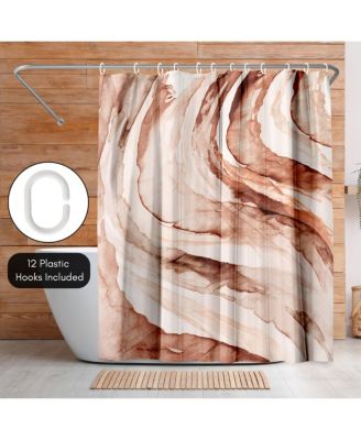 Abstract Shower Curtain Gulf by PI Creative Art