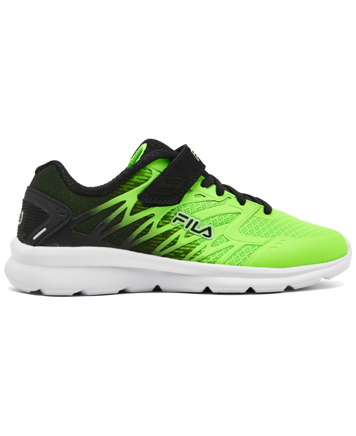 Shop Fila Little Kids Finition 7 Fastening Strap Casual Sneakers From Finish Line In Black,green