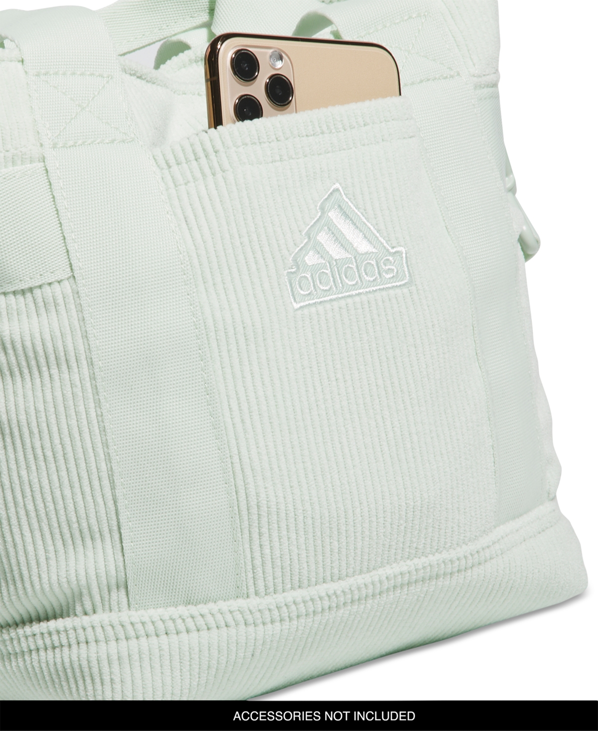 Adidas Originals Unisex Corduroy Adjustable-strap Mini Tote Bag In Linen Green