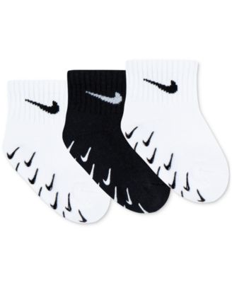 Baby and Toddler Logo Gripper Ankle Socks, 3 Pack