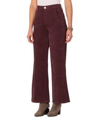 Democracy Petite AbSolution Skyrise Corduroy Tulip-Hem Wide-Leg