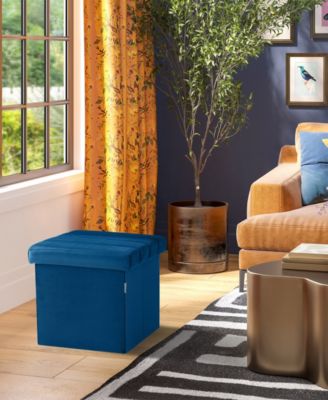 Channel Tufted Storage Ottoman