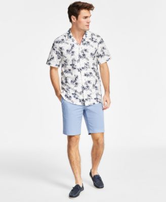 Mens Printed Short Sleeve Shirt Brooklyn 1985 Shorts