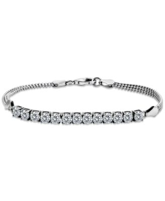 Cubic Zirconia Beaded Chain Bracelet