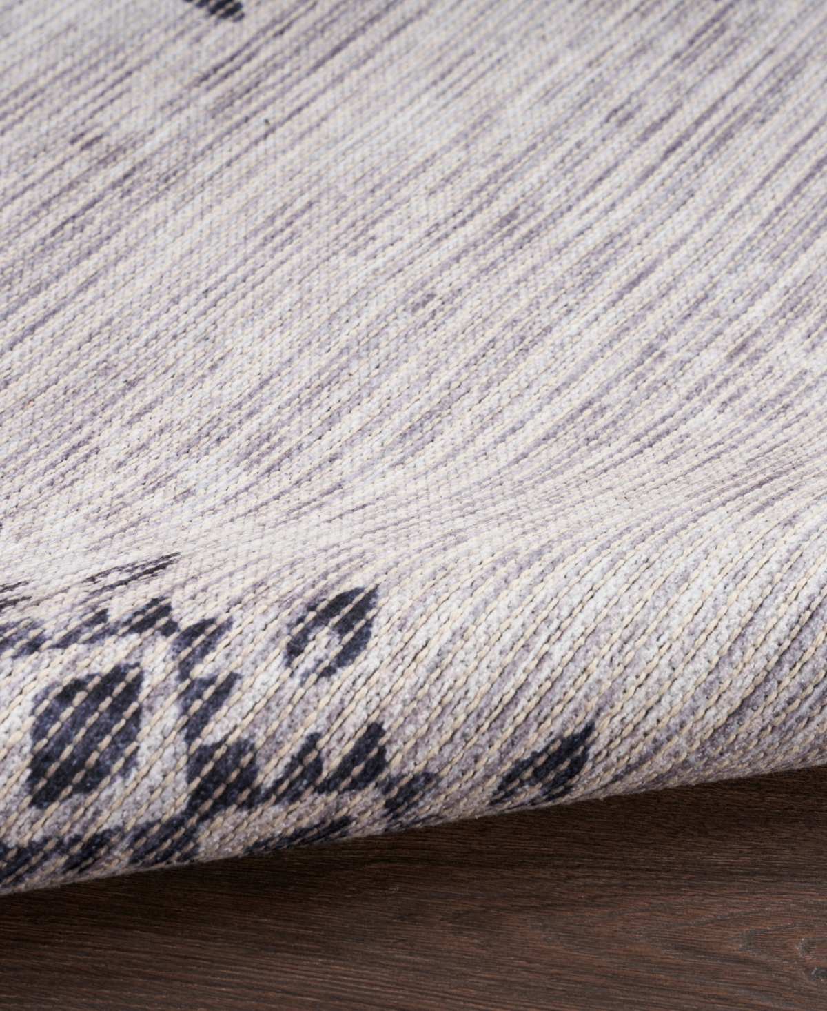 Nicole Curtis Machine Washable Series 1 SR109 2'x6' Runner Area Rug -Gray