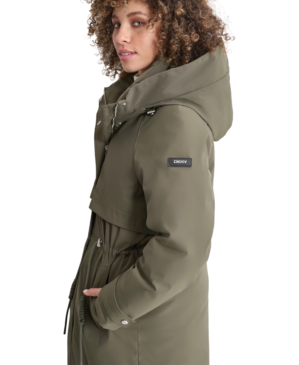 Dkny Women's Hooded Long-Sleeve Anorak Puffer Coat
