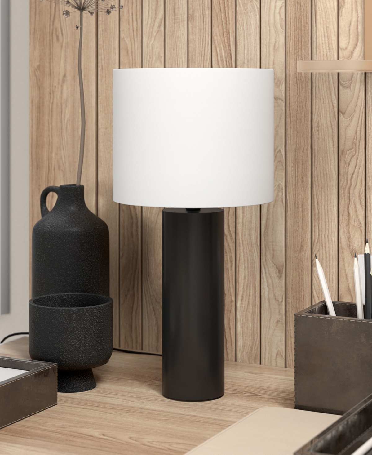 Hudson & Canal 16" Metal York Mini Lamp In Blackened Bronze