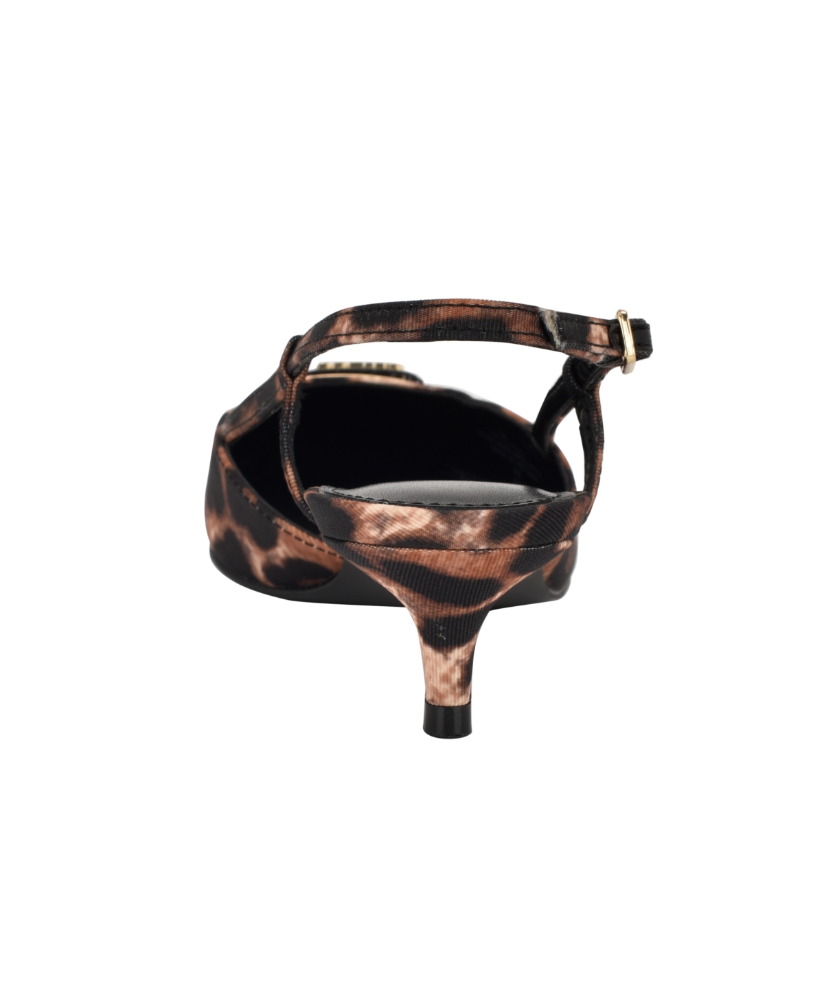 Guess Women's Jesson Logo Slingback Kitten Heel Pumps In Cheetah Print