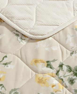 Roses Reversible 3-Pc. Quilt Set, King