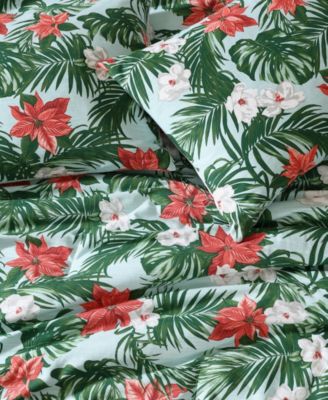 Festive Palms Reversible 3-Pc. Comforter Set, King