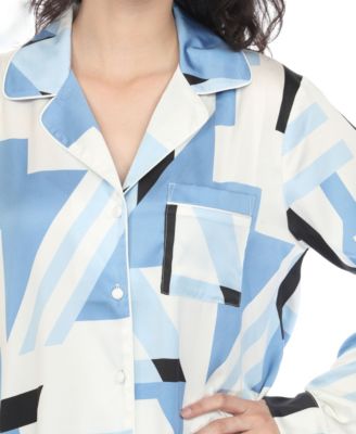 Women's Printed Satin Pajama Set