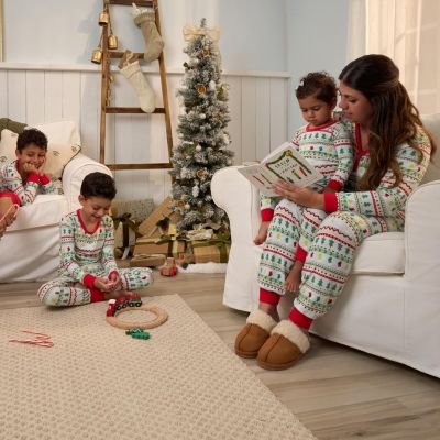 Toddler Boys Holiday Family Pajamas Neutral One Piece Pajamas