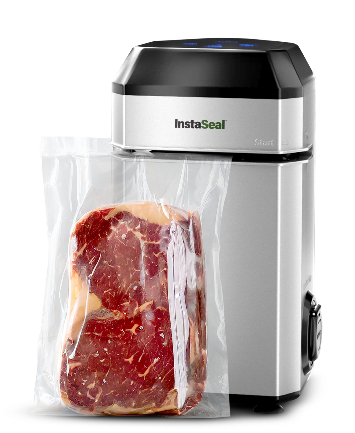 Airtight Double Seal Compact Upright Bag Food Vacuum Sealer with 12 Bags - Silver