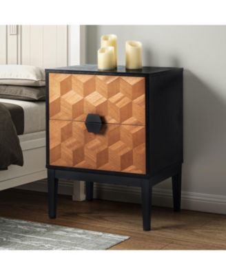 Modern Apakah 25" Tall 2-Drawer End Table