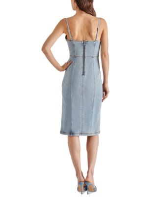 Women's Slit-Front Giselle Denim Midi Dress