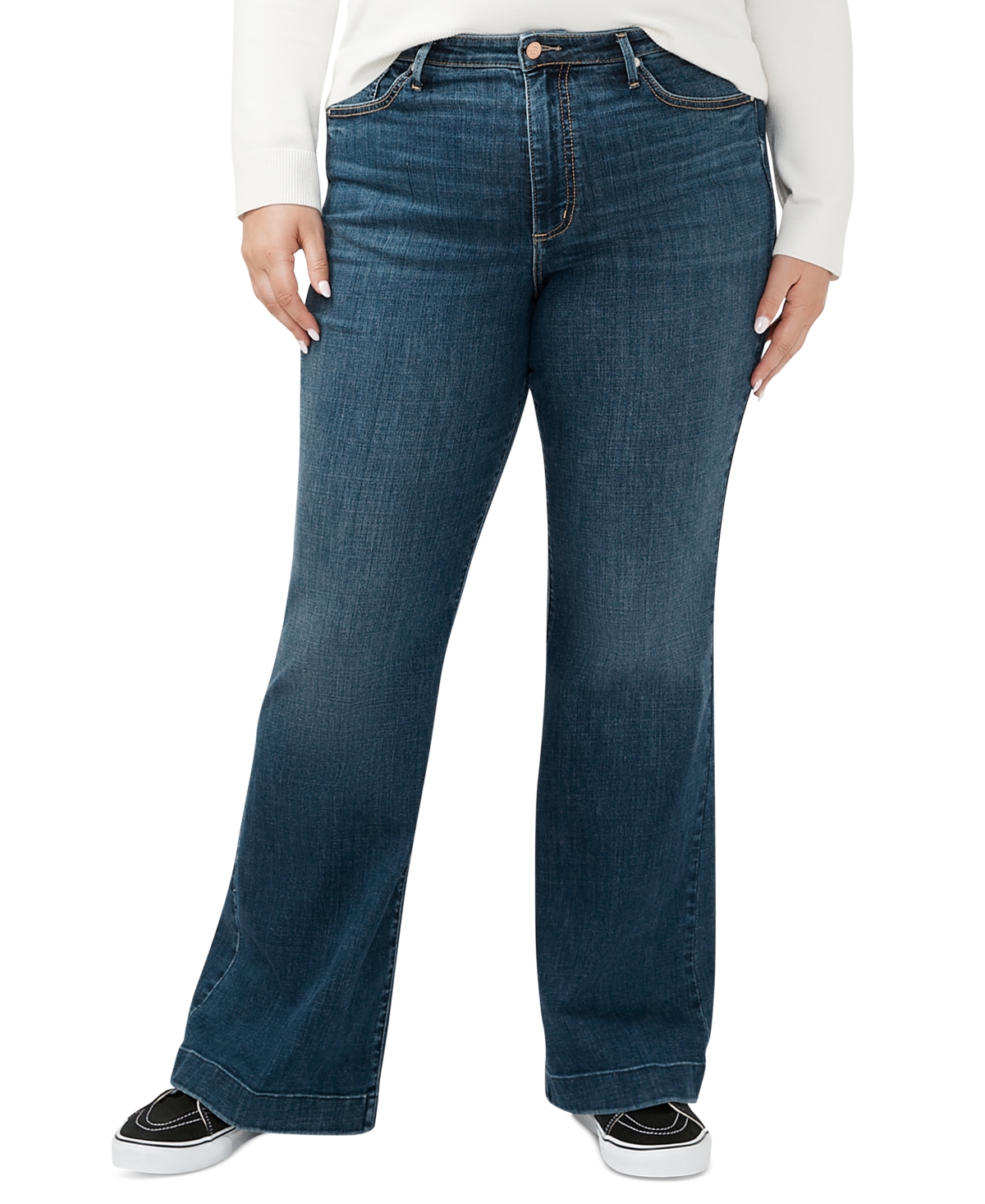 SILVER JEANS CO. PLUS SIZE ISBISTER 70S FLARE JEANS 