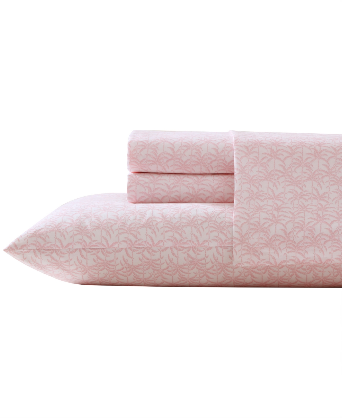 Tommy Bahama Cotton Percale 4 Piece Sheet Set, Queen In Lovely Palms