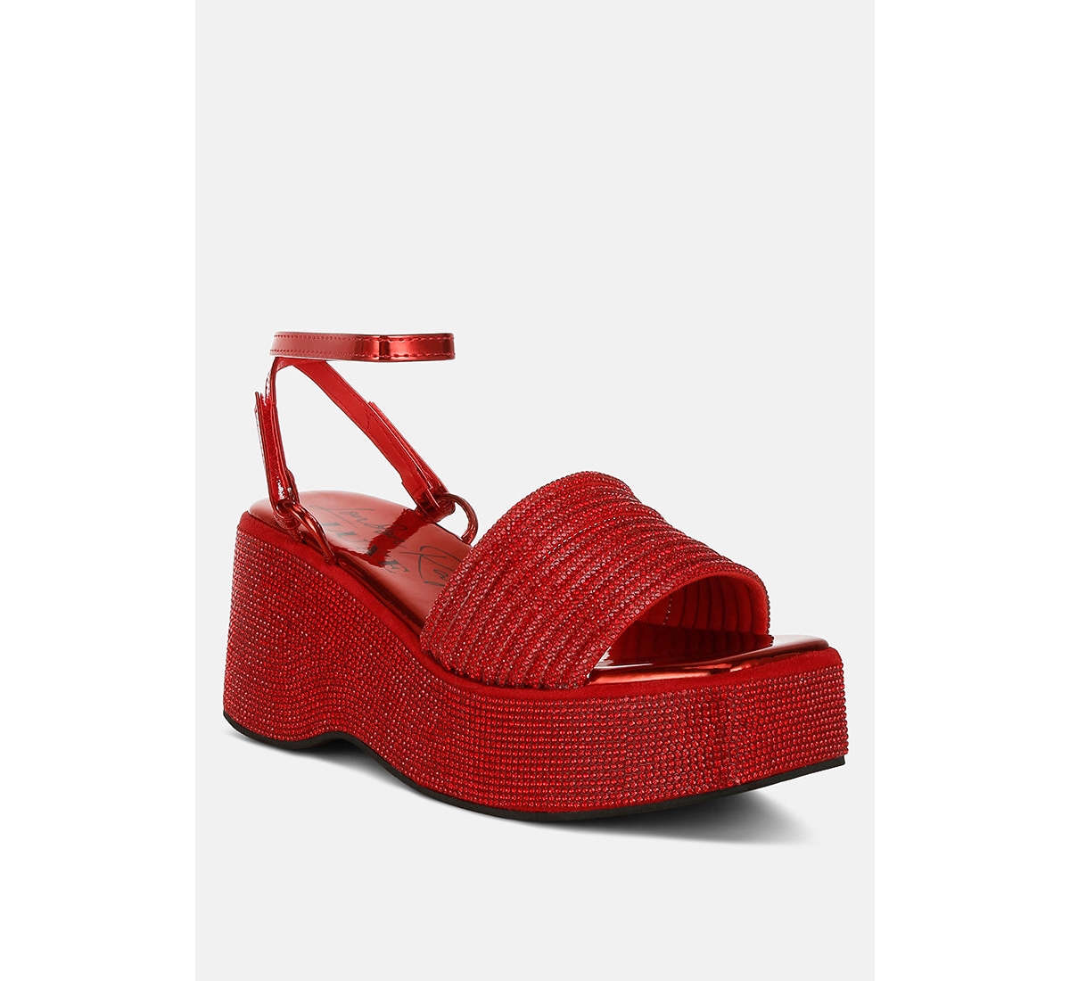 Swifties Rhinestone Embellished Lace-Up Sandals