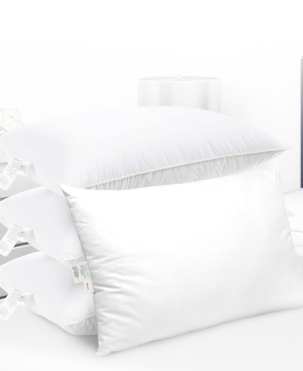Cheer Collection Soft And Plush Bed Pillow Insert, 4-pack, Standard In White
