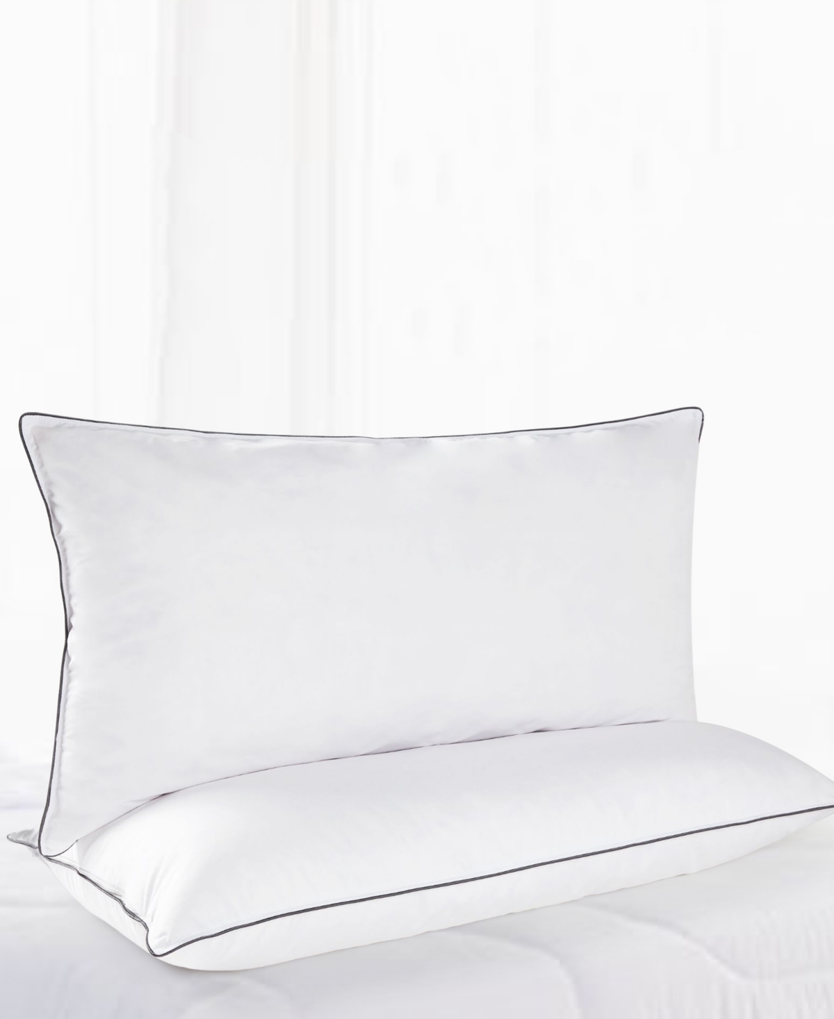 Cheer Collection Soft And Silky Cotton Kapok 2-pack Pillows, King In White