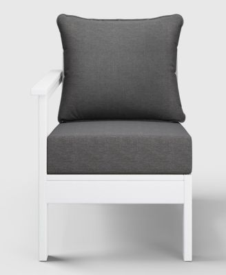 Outdoor Patio HDPE Left Arm Sectional Corner Club Chair with Patio Cushions