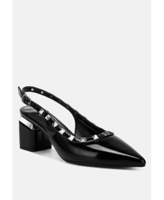 Womens Hiral Stud Embellished Slingback Sandals